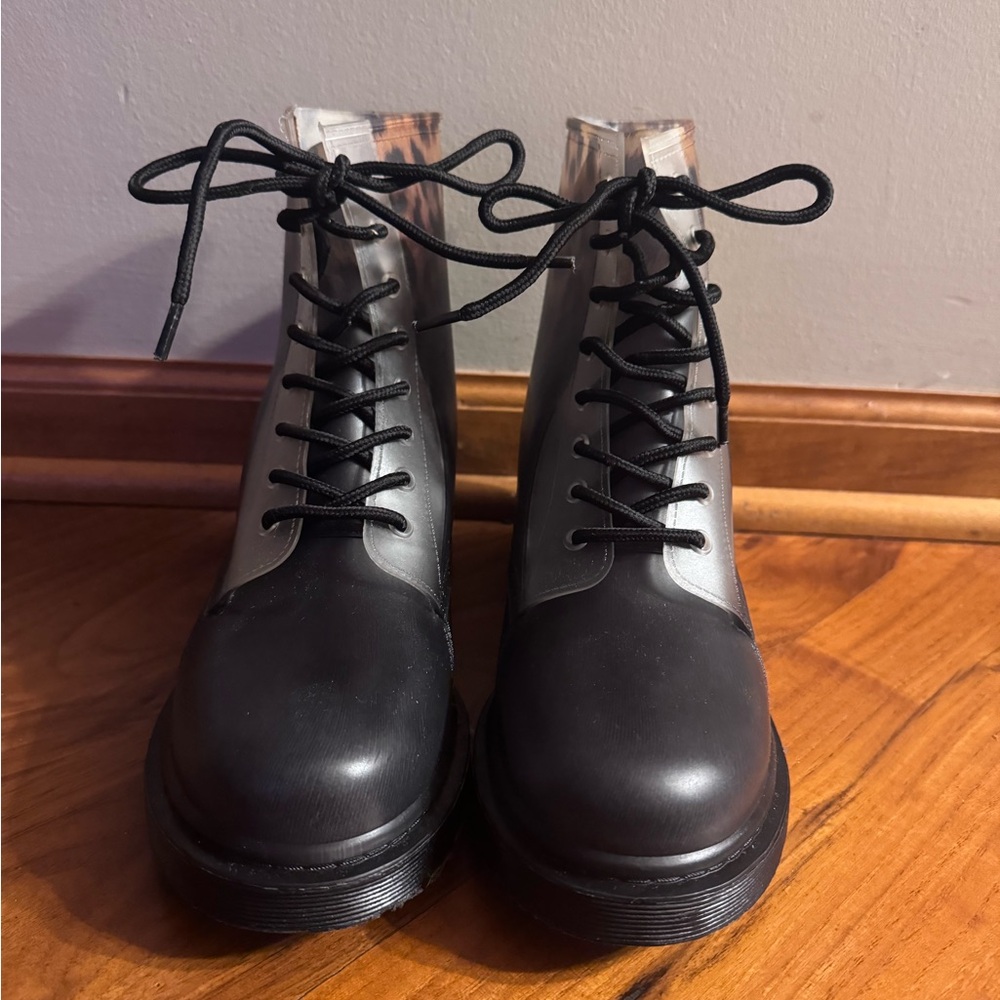 Stylish Black and Silver Ankle Boots